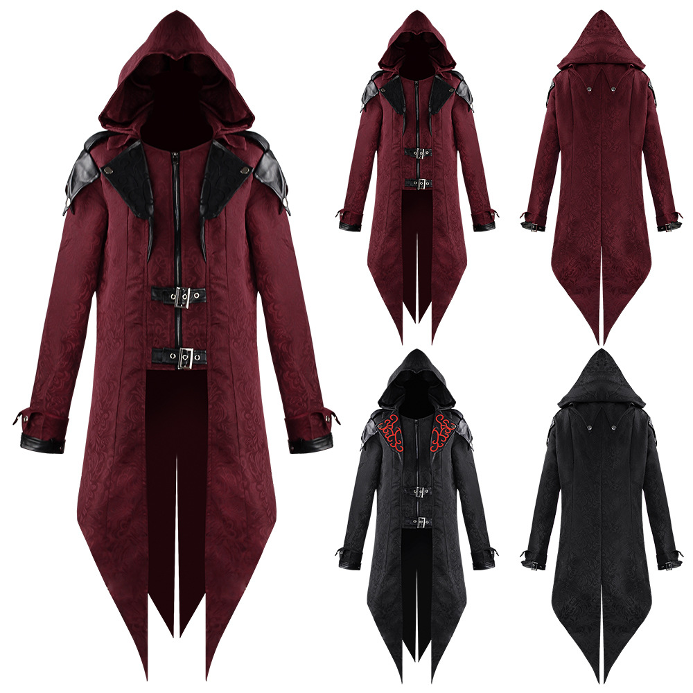 Street Fashion Europe - Assassin Cosplay Hooded Jacket 2 Color