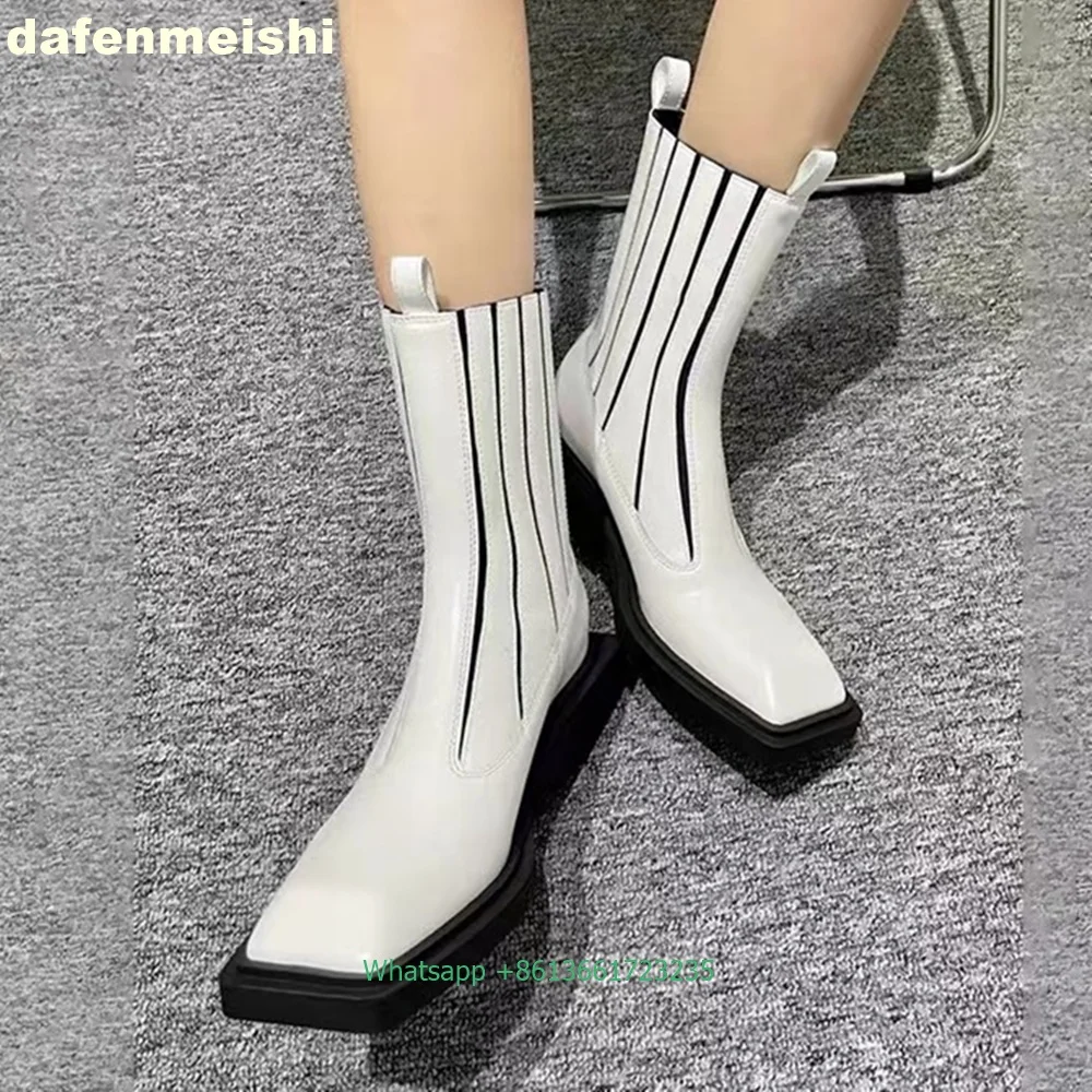 Street Fashion Rome 2025 - Black Patent Leather Square Toe Women