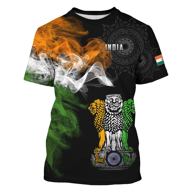 Street Fashion India - India Flag Print T-shirt Men's Clothing