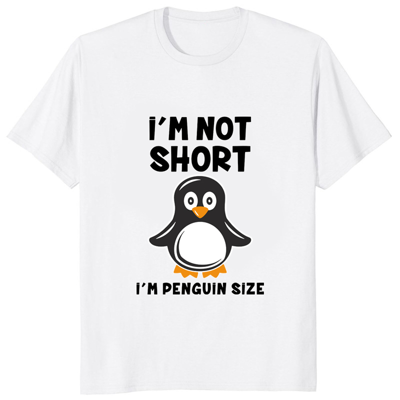 Street Fashion Baggy - Im Not Short Im Penguin Size