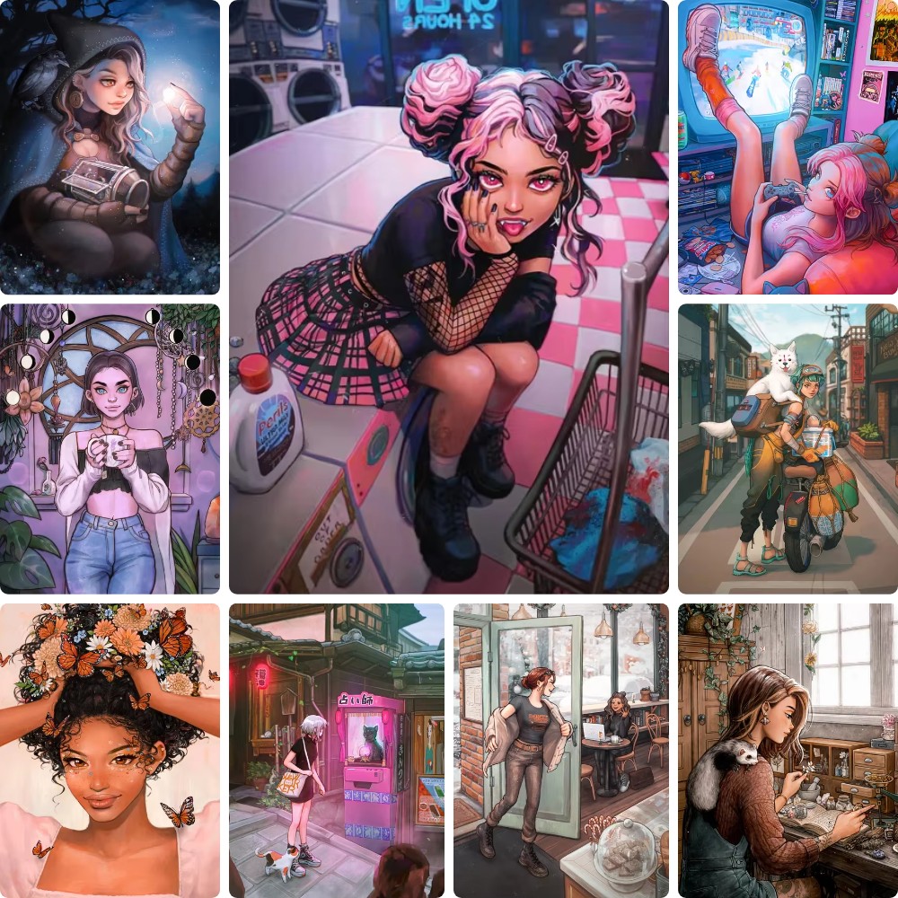 5D DIY Trendy City Lass Diamon - đánh giá và giá Street Fashion Europe