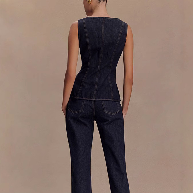 Summer Denim Pant Sets Women 2 - đánh giá và giá Street Fashion Baggy