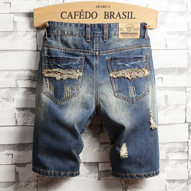 Ripped Hip-hop Denim Shorts Me - đánh giá và giá Street Fashion Baggy