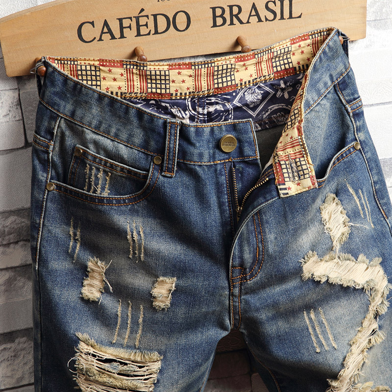 Ripped Hip-hop Denim Shorts Me - đánh giá và giá Street Fashion Baggy