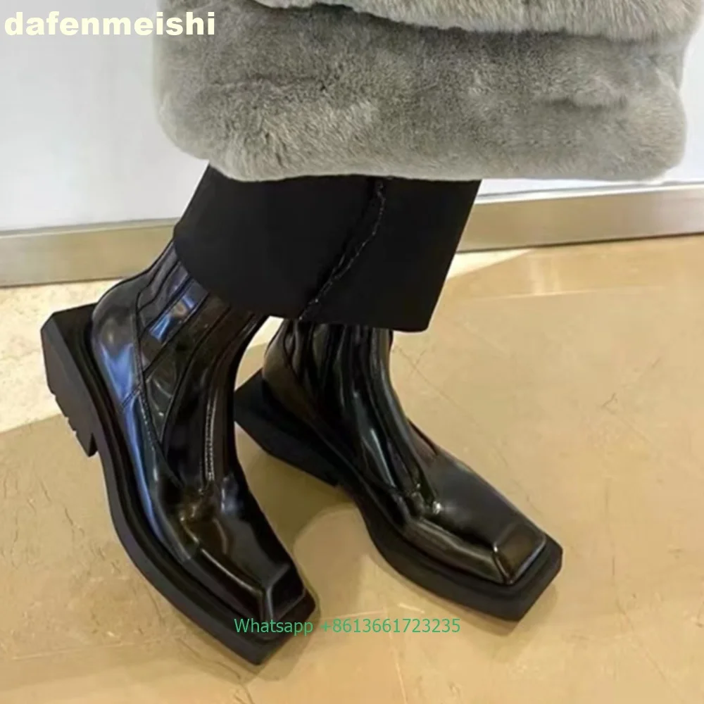 Black Patent Leather Square To - đánh giá và giá Street Fashion Rome 2025