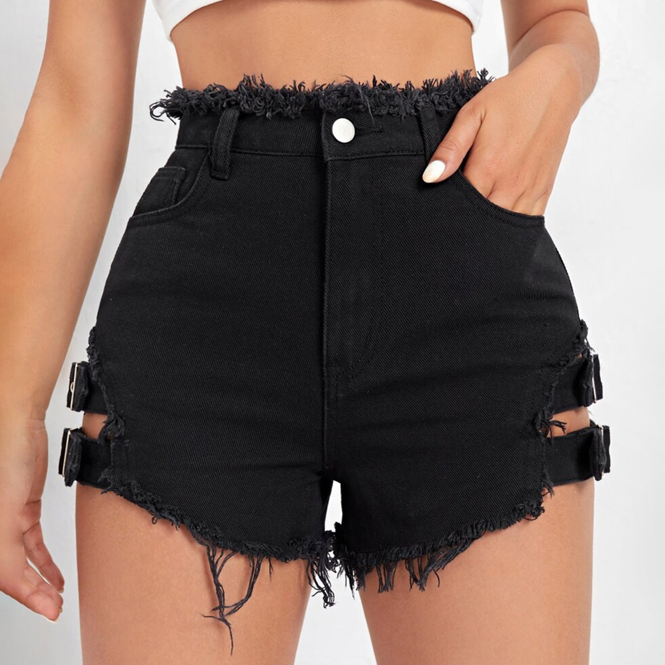 Women High Waist Denim Shorts  - đánh giá và giá Street Fashion Hot