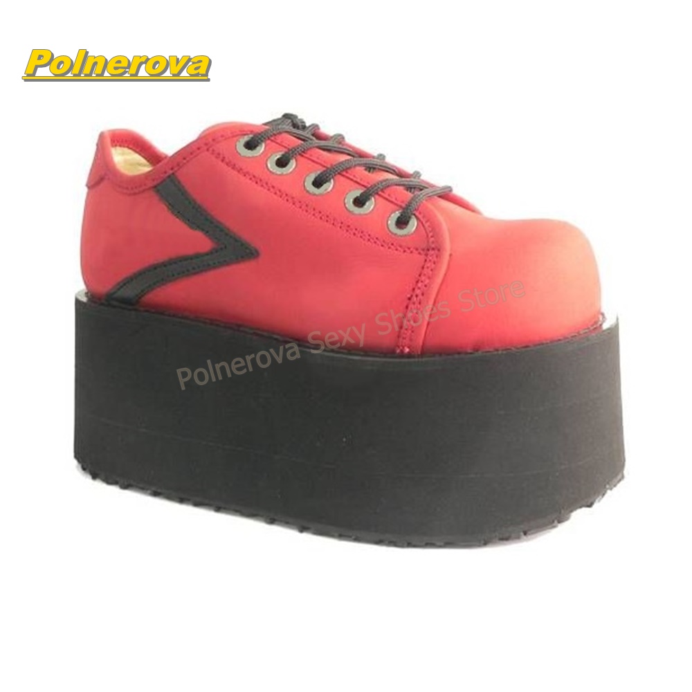 Hot Pink Rainbow Laces Platfor - đánh giá và giá Street Fashion Hot