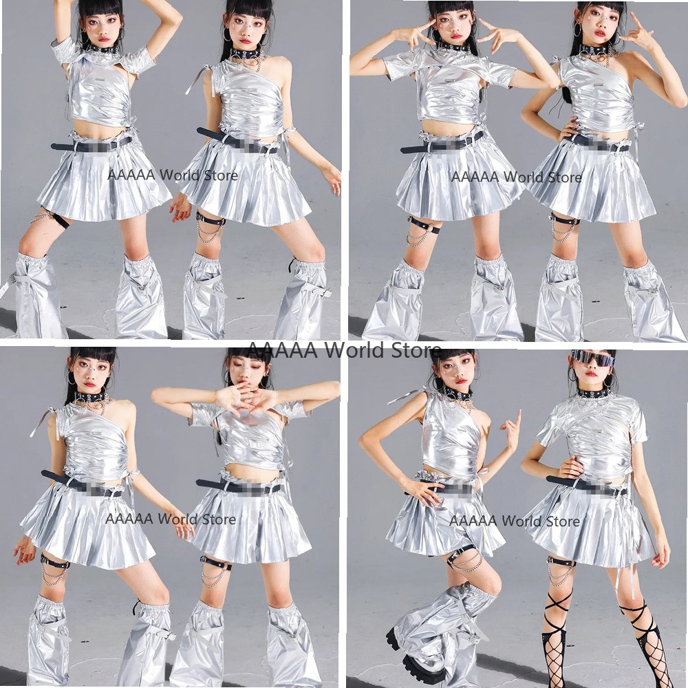 Cosplay Silver Crop Top Pleate - đánh giá và giá Street Fashion Europe