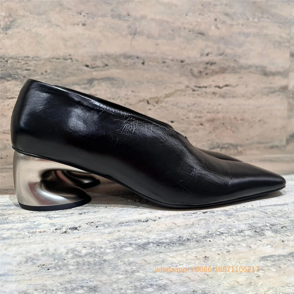 Genuine Leather Weird Heel Wom - đánh giá và giá Street Fashion Rome 2025