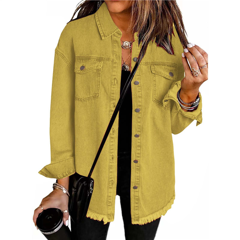 Women's Washed Denim Shirt Jac - đánh giá và giá Street Fashion Europe