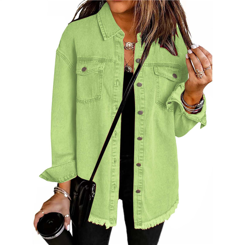 Women's Washed Denim Shirt Jac - đánh giá và giá Street Fashion Europe