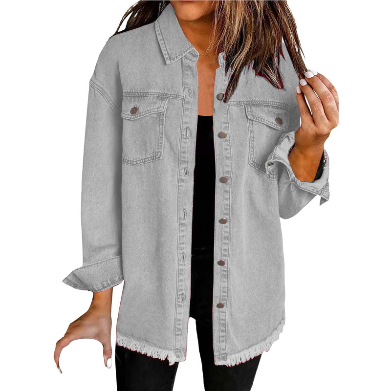 Women's Washed Denim Shirt Jac - đánh giá và giá Street Fashion Europe