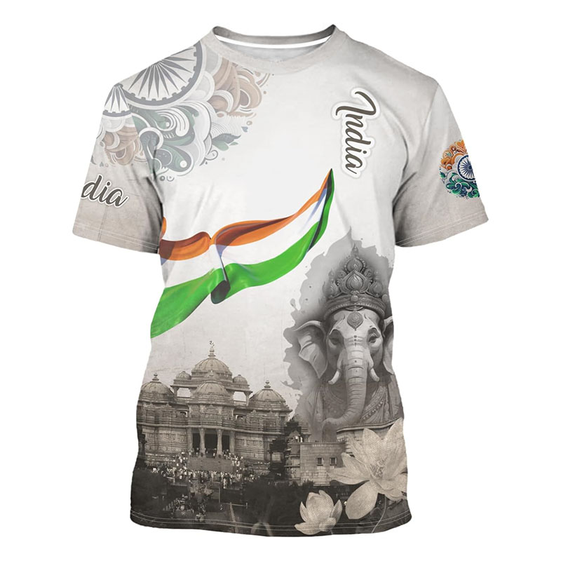 India Flag Print T-shirt Men's - đánh giá và giá Street Fashion India